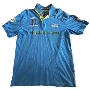 Canterbury Rugby World Cup 2011 New Zealand Polo Jersey Men's Large Blue